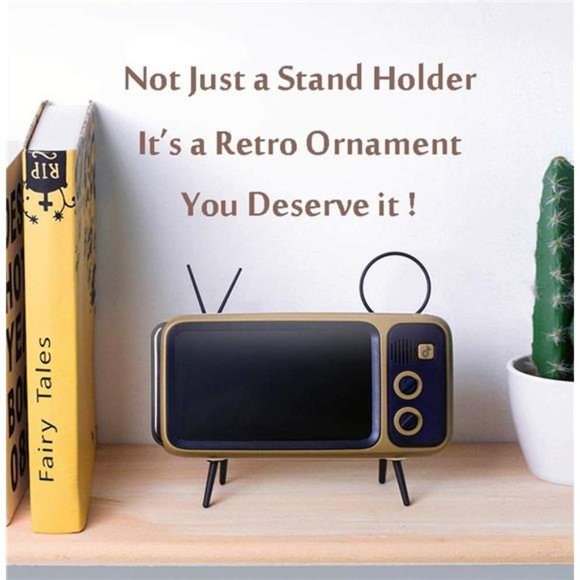 Wireless Bluetooth Speakers Retro TV Style Stand Holder, Cartoon Desktop Bracket - Picture 5 of 6